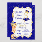 Invitation à l'anniversaire de Little Prince - 3e (Devant / Derrière)