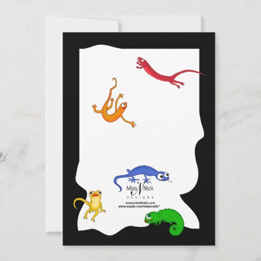 Invitation à l'anniversaire de Lizard (Dos)