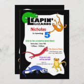 Invitation à l'anniversaire de Lizard (Devant / Derrière)