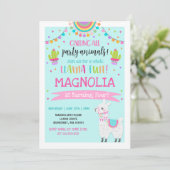 Invitation à l'anniversaire de Llama Fun Party (Debout devant)