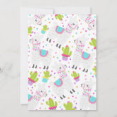 Invitation à l'anniversaire de Llama Fun Party (Dos)