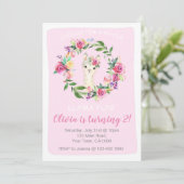 Invitation à l'anniversaire de Llama pour une fill (Debout devant)