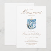 Invitation à l'anniversaire de l'ornement (Devant / Derrière)