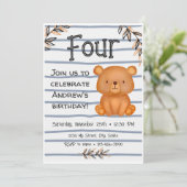 Invitation à l'anniversaire de l'ours (Debout devant)