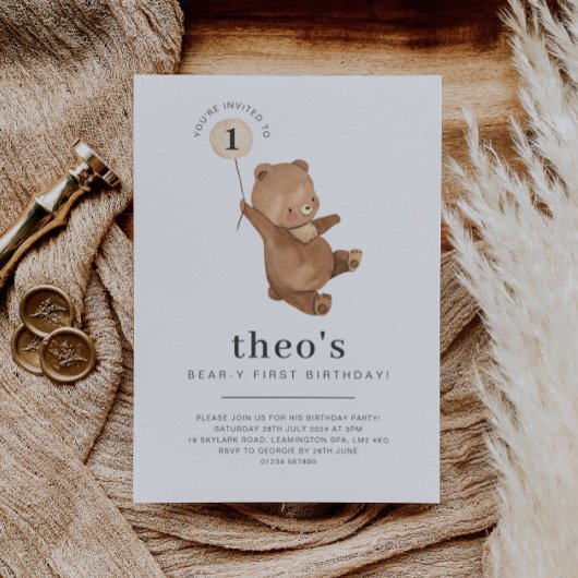 Invitation à l'anniversaire de l'ours