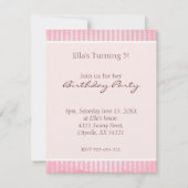 Invitation à l'anniversaire de l'ours de ballet Vi (Dos)