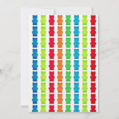 Invitation à l'anniversaire de l'ours de gomme ver (Dos)