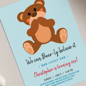 Invitation à l'anniversaire de l'ours en peluche