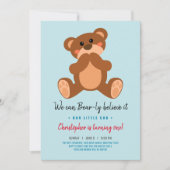 Invitation à l'anniversaire de l'ours en peluche (Devant)