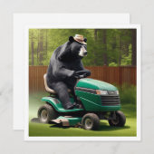 Invitation à l'anniversaire de l'ours, ours sur l' (Devant / Derrière)