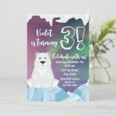 Invitation à l'anniversaire de l'ours polaire (Debout devant)