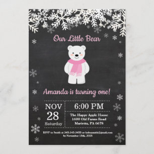 Invitation à l'anniversaire de l'ours polaire