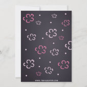 Invitation à l'anniversaire de l'ours rose (Dos)