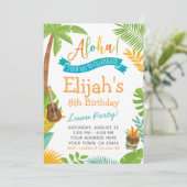 Invitation à l'anniversaire de Luau (Debout devant)