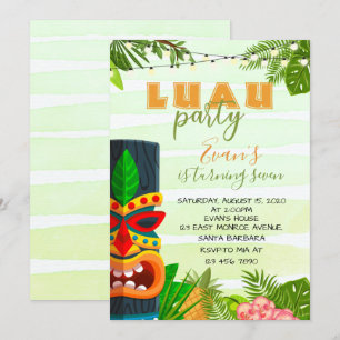 Invitation à l'anniversaire de Luau