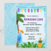 Invitation à l'anniversaire de Luau (Devant / Derrière)