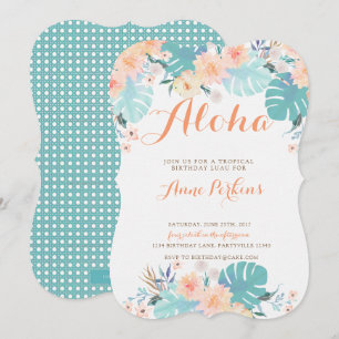 Invitation à l'anniversaire de Luau