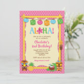 Invitation à l'anniversaire de Luau, fête d'annive (Debout devant)