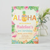 Invitation à l'anniversaire de Luau Fête tropicale (Debout devant)