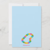 Invitation à l'anniversaire de Luau Flip Flop (Dos)