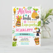 Invitation à l'anniversaire de Luau Hawaiian Luau (Debout devant)