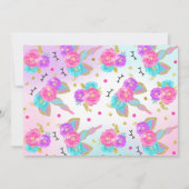 Invitation à l'anniversaire de l'Unicorn (Dos)