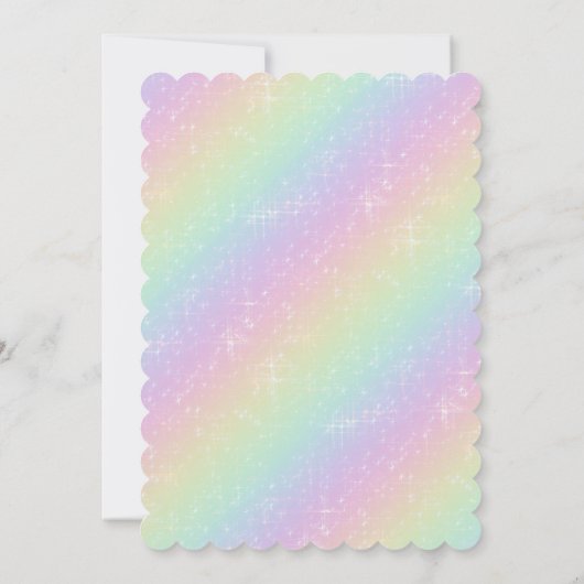 Invitation à l'anniversaire de l'Unicorn, Rainbow  (Dos)