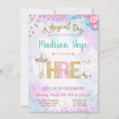 Invitation à l'anniversaire de l'Unicorne (Devant)