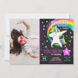 Invitation à l'anniversaire de l'Unicorne avec pho