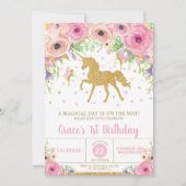 Invitation à l'anniversaire de l'Unicorne et des f (Devant)