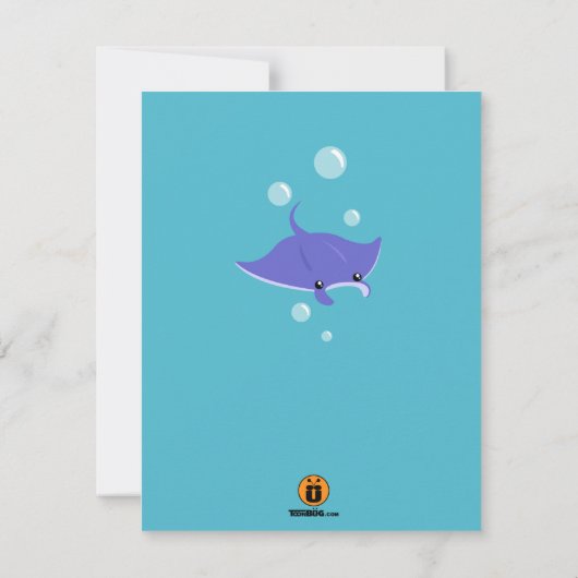 Invitation à l'anniversaire de Manta (Dos)