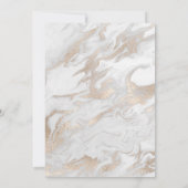 Invitation à l'anniversaire de Marbre d'or et blan (Dos)