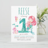 Invitation à l'anniversaire de Mermaid (Debout devant)