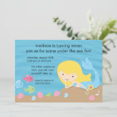 Invitation à l'anniversaire de Mermaid (Debout devant)