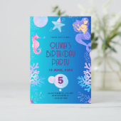 Invitation à l'anniversaire de Mermaid (Debout devant)