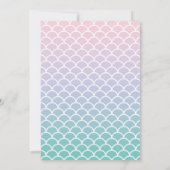 Invitation à l'anniversaire de Mermaid (Dos)