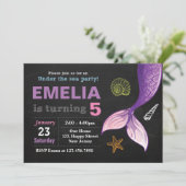 Invitation à l'anniversaire de Mermaid (Debout devant)