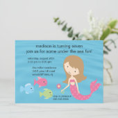 Invitation à l'anniversaire de Mermaid (Debout devant)