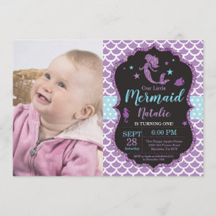 Invitation à l'anniversaire de Mermaid sous le Sea