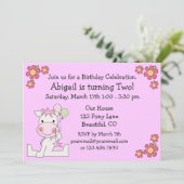 Invitation à l'anniversaire de mignonne Pony pour  (Debout devant)