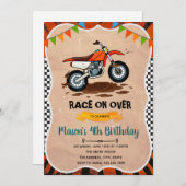 Invitation à l'anniversaire de moto (Devant / Derrière)