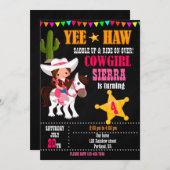 Invitation à l'anniversaire de naissance de la fil (Devant / Derrière)