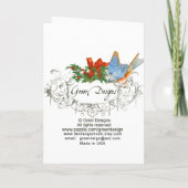 Invitation à l'anniversaire de naissance du bleuet (Dos)