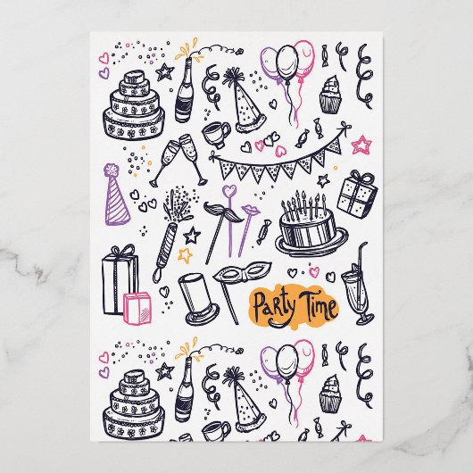 Invitation à l'anniversaire de neuf ans (Verso)