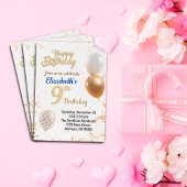 Invitation à l'anniversaire de neuf ans