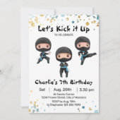 Invitation à l'anniversaire de Ninja - Ninja Party (Devant)