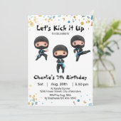 Invitation à l'anniversaire de Ninja - Ninja Party (Debout devant)
