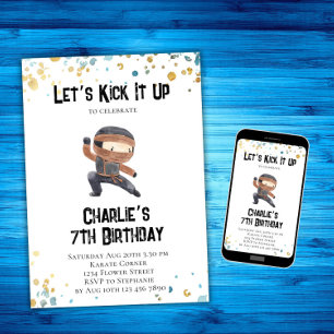 Invitation à l'anniversaire de Ninja - Ninja Party