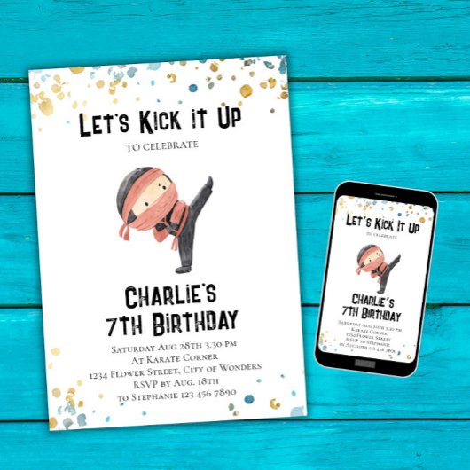 Invitation à l'anniversaire de Ninja - Ninja Party