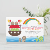 Invitation à l'anniversaire de Noah's Ark (Debout devant)